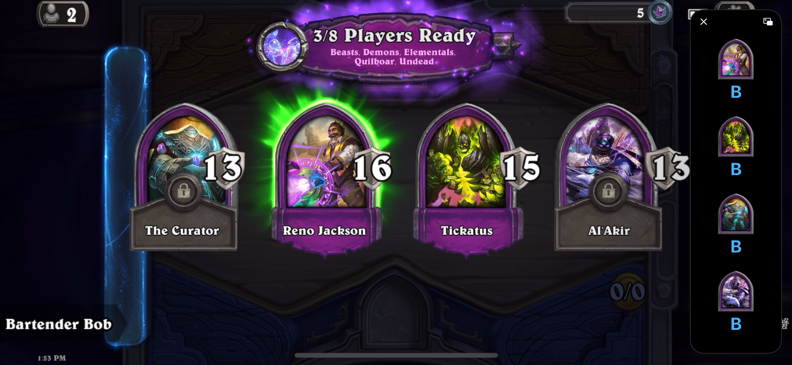 Battlegrounds Helper Interface 2